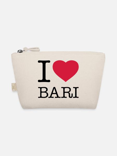 I LOVE BARI Italy Italien - Bio-Täschchen - Natur - Vorne