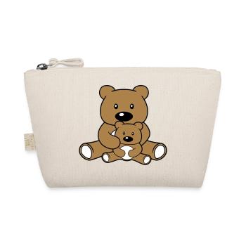 mom dad baby boy love 2 friends couple team si - Organic Pouch - nature - Front