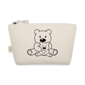 dad mom baby boy love 2 friends couple team si - Organic Pouch - nature - Front