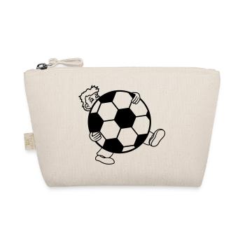 fussball sport verein riesig kicker tor kugel ball - Bio-Täschchen - Natur - Vorne