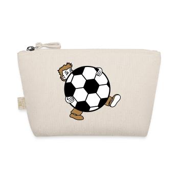 sport fussball verein riesig kicker tor kugel ball - Bio-Täschchen - Natur - Vorne