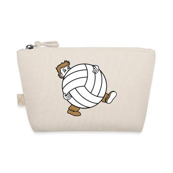 riesig volleyball sport verein kugel ball tragen s - Bio-Täschchen - Natur - Vorne