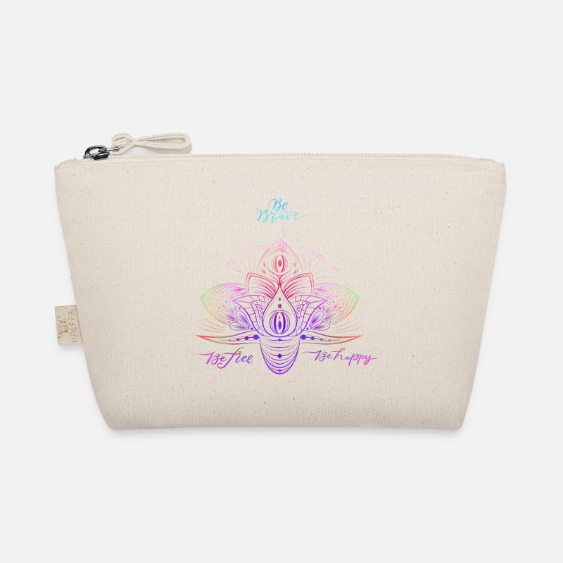 Buntes Sparkle Mandala Muster - Bio-Täschchen - Natur