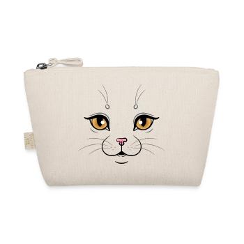 Cute Cat Face Illustration - Bio-Täschchen - Natur - Vorne