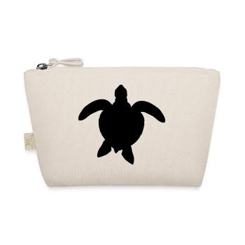sea turtle silhouette outline shadow wass - Organic Pouch - nature - Front