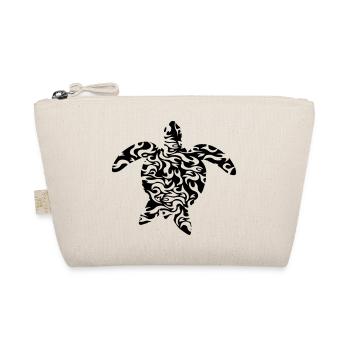 muster cool meeresschildkroete silhouette umriss s - Bio-Täschchen - Natur - Vorne