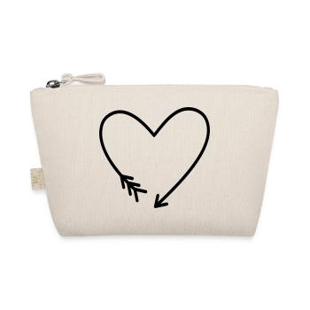 Herz Pfeil Symbole Liebe Kraft Geschenk - Bio-Täschchen - Natur - Vorne