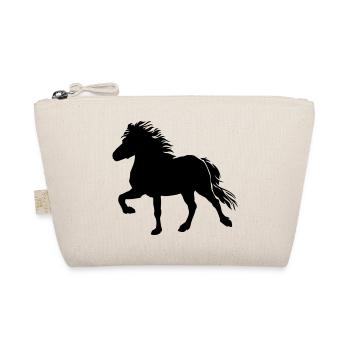 Powerful Icelandic Horse Tölt, Icelandic, Icelandic Pony - Organic Pouch - nature - Front