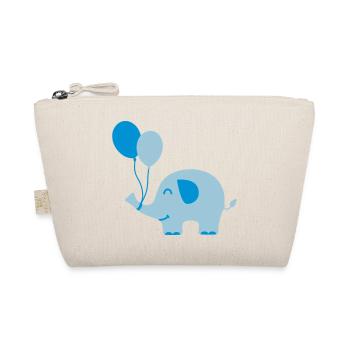 Sweet Funny Baby Elephant with Balloons - Bio-Täschchen - Natur - Vorne