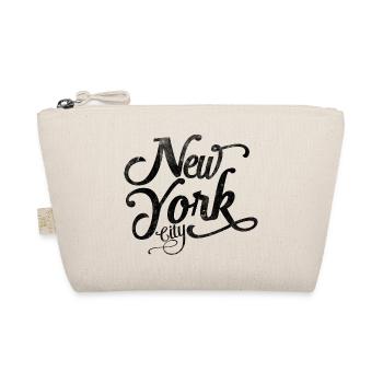New York City | Vintage Distressed Script Art - Organic Pouch - nature - Front