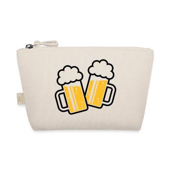 2 Maßkrüge Stoßen An, Prosit! (Bier Maßkrug / 2C) - Bio-Täschchen - Natur - Vorne