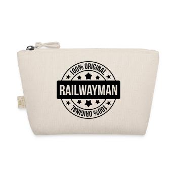 Railway Railwayman Cheminot Train Eisenbahn - Organic Pouch - nature - Front