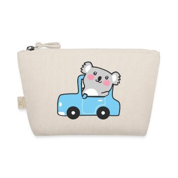 Koala in einem winzigen blauen Auto - Bio-Täschchen - Natur - Vorne