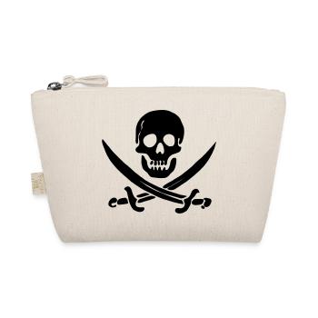 Piratenflagge Schädelschädel - Bio-Täschchen - Natur - Vorne