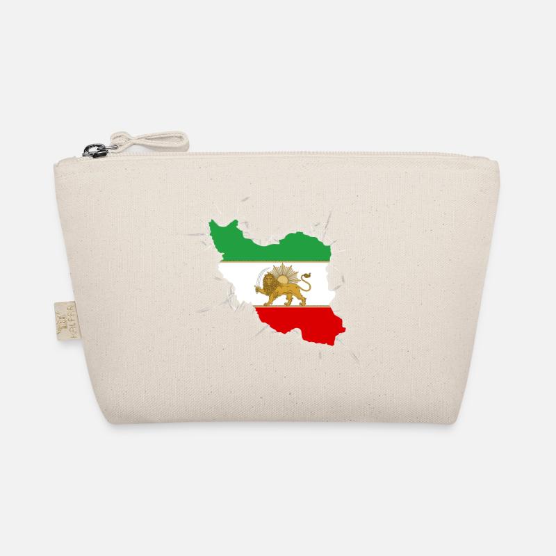 Iran Flag Lion and Sun - شیر خورشید - Organic Pouch - nature