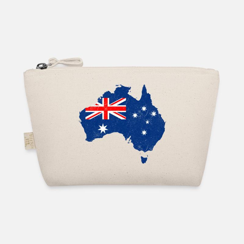 Flaggenkarte von Australien - Bio-Täschchen - Natur
