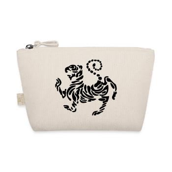 Shotokan tiger karate logo emblem freestanding - Organic Pouch - nature - Front
