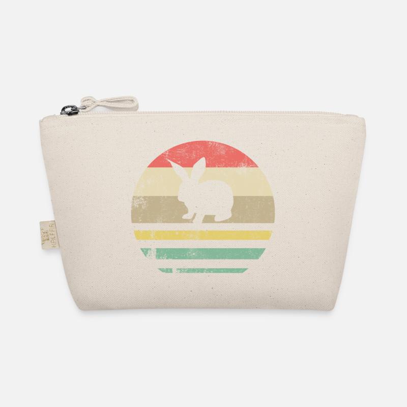 Hase Osterhase Hasen Häschen Rabbit Retro Geschenk - Bio-Täschchen - Natur