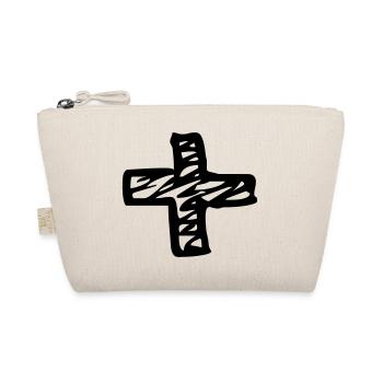 Plus Zeichen Kreuz Symbol Minimalist Design - Bio-Täschchen - Natur - Vorne