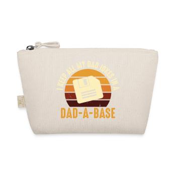 Dad Joke Floppy Disk Retro Design - Organic Pouch - nature - Front