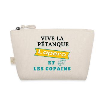 Vive la pétanque l'apéro et les copains - Trousse biologique - nature - Devant