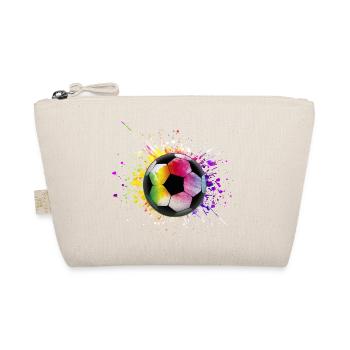 Bunter Fußball Regenbogenfarben - Bio-Täschchen - Natur - Vorne