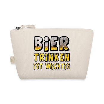 Biertrinken Ist Wichtig Cartoon-Stil - Bio-Täschchen - Natur - Vorne