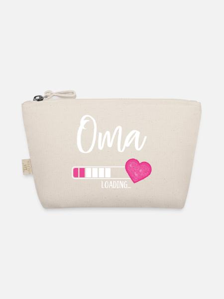 Oma Loading Herz Enkelin Mädchen Werdende Oma - Bio-Täschchen - Natur - Vorne