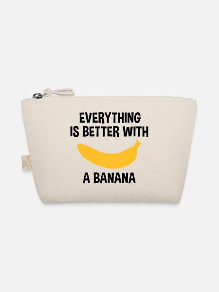 Everything is better with a banana (banana) - Organic Pouch - nature - Front