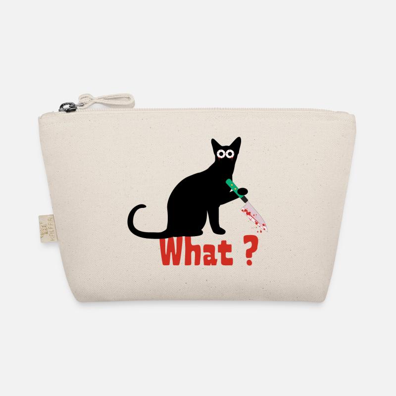 Murder cat. funny scary cat Organic Pouch