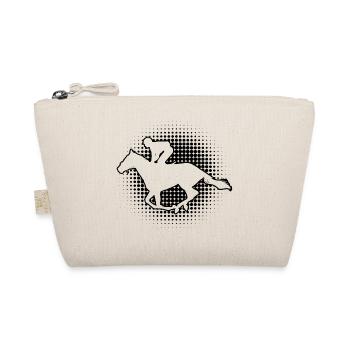 Racing Equestrian Riders Riding Ladies - Organic Pouch - nature - Front