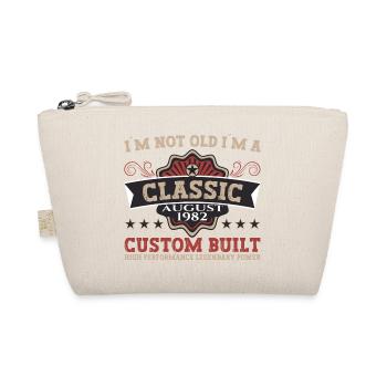 Born in 1982 Classic Birthday Gift August - Organic Pouch - nature - Front