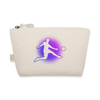 Women's Men's Footballers Playing Football - Organic Pouch - nature - Front