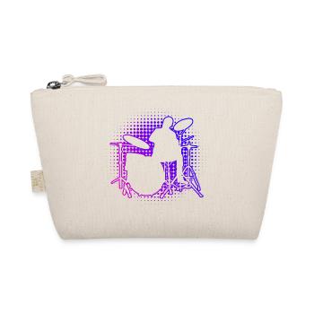 Drum Kit Drums Women Drummer Men - Organic Pouch - nature - Front