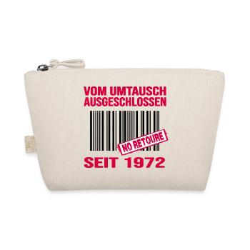 1972 geburtstag 50 jahre jubiläum barcode retoure - Bio-Täschchen - Natur - Vorne