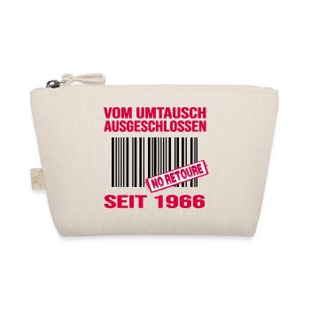 1966 geburtstag 56 jahre jubiläum barcode retoure - Bio-Täschchen - Natur - Vorne