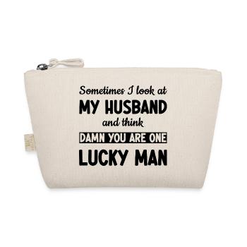 Mon mari est un homme chanceux - Drôle - Trousse biologique - nature - Devant