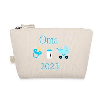 Oma 2023 Geburt Junge Vorlage - Bio-Täschchen - Natur - Vorne