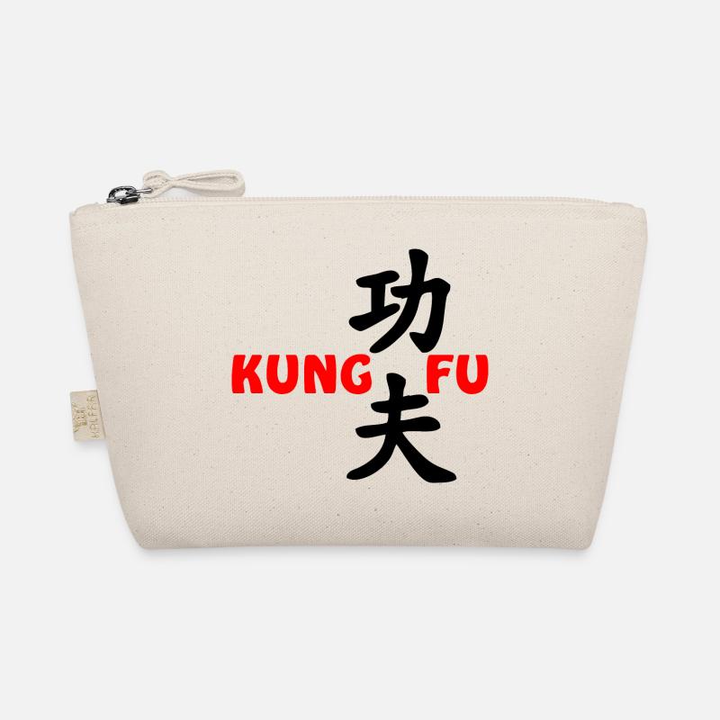 Kung Fu roter Text Bio-Täschchen