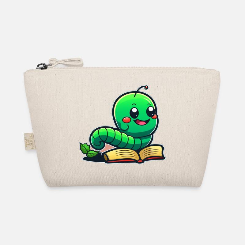 Bücherwurm Bio-Täschchen