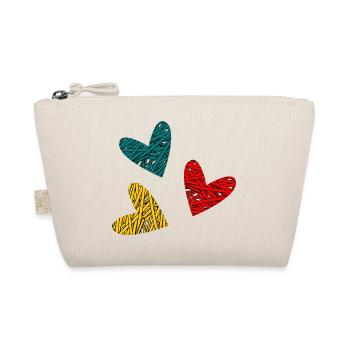 HEART. HEARTS. SAINT VALENTINE. LOVE. LOVE. CHRISTMAS - Organic Pouch - nature - Front