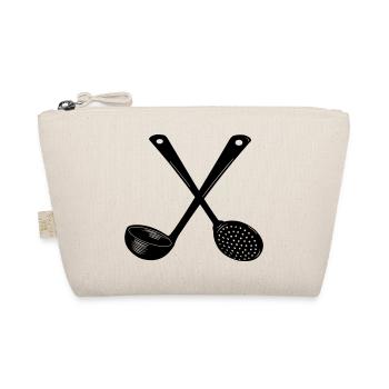 Cuillère à soupe croisée et cuillère à fente - Trousse biologique - nature - Devant