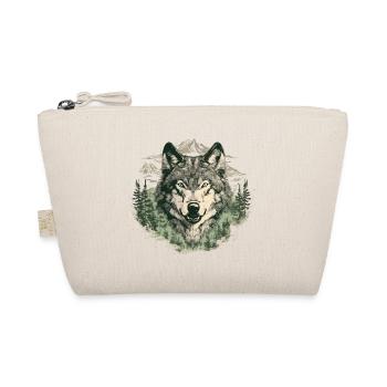 Wolf Art Head Wolf's Head Nature Wilderness Vintage - Organic Pouch - nature - Front