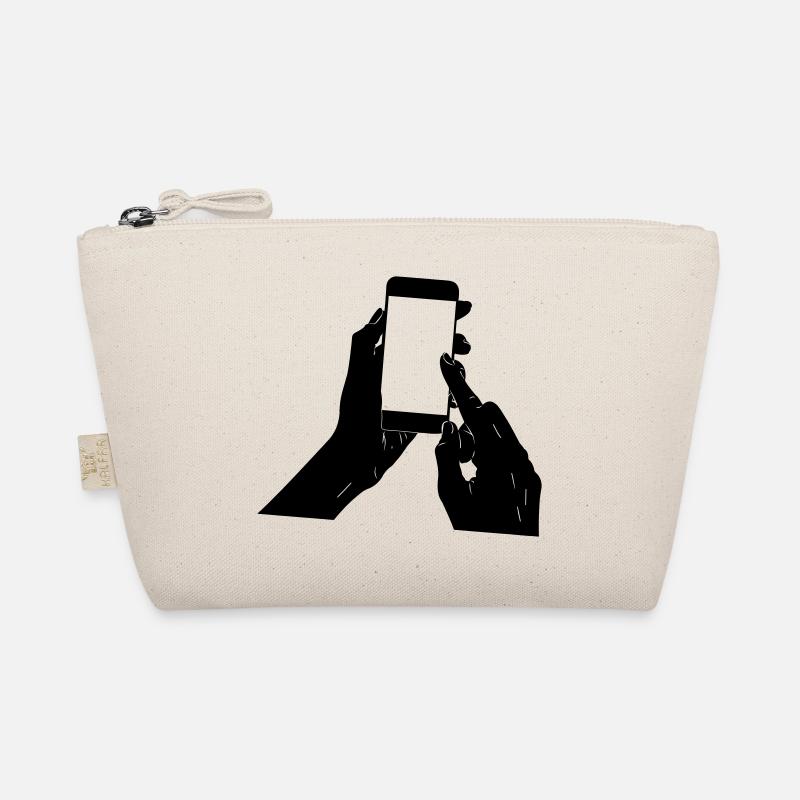 Smartphone in der Hand Bio-Täschchen