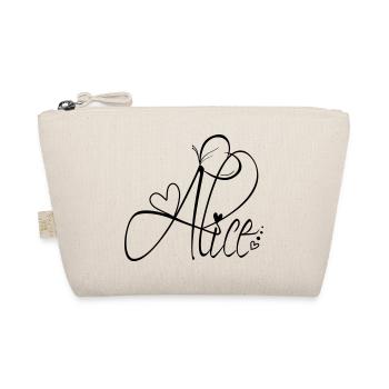 Alice Name Vorname Mädchen Kalligrafie Dekor - Bio-Täschchen - Natur - Vorne