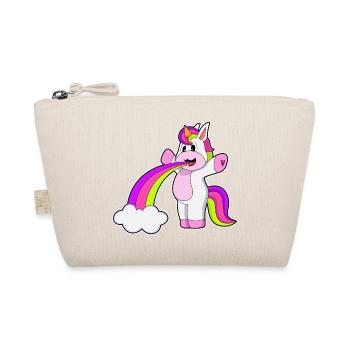 Einhorn Wolken Regenbogen - Bio-Täschchen - Natur - Vorne