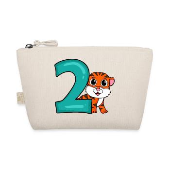 2 birthday 2 years old with animal motif - two - Organic Pouch - nature - Front