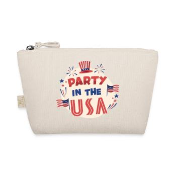 Party In The Usa Hot Dog Love Funny Fourth July - Organic Pouch - nature - Front