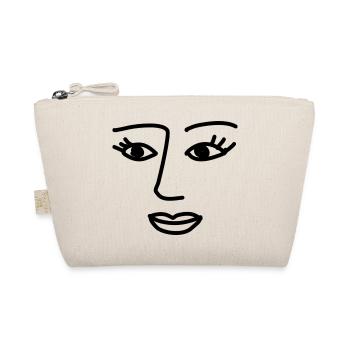 Art Face Artist Woman - Organic Pouch - nature - Front