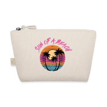 Sun Of A Beach Art | Retro Summer Sunset Design - Organic Pouch - nature - Front